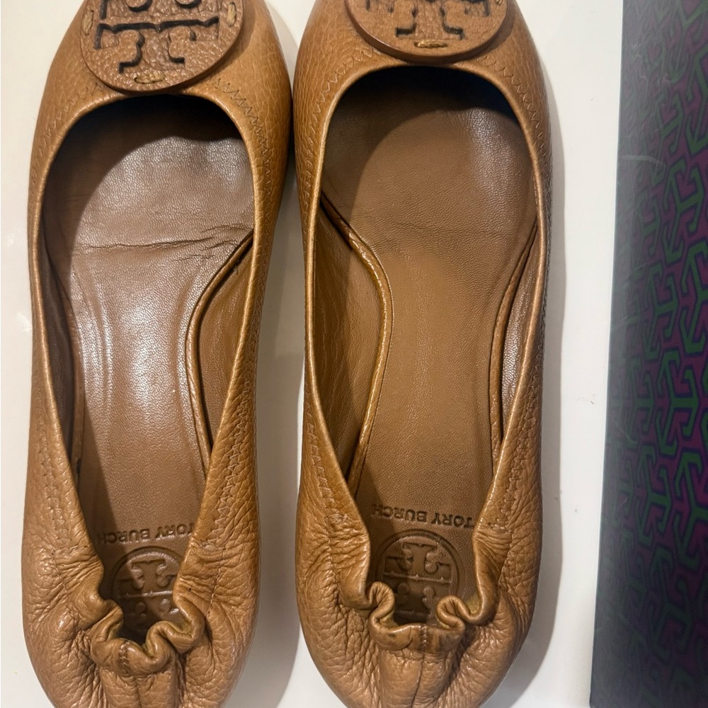 Tory Burch Tan Leather Loafers